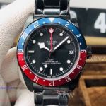 Perfect Replica New Style Tudor Black Bay GMT 41MM Watch - Pepsi Bezel Black Face Black Band